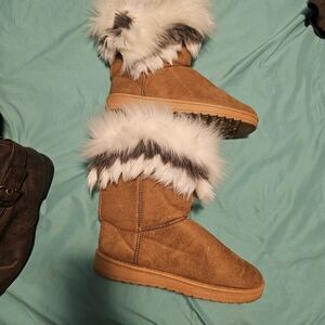 Cozy Tan Faux Fur Women's Boots